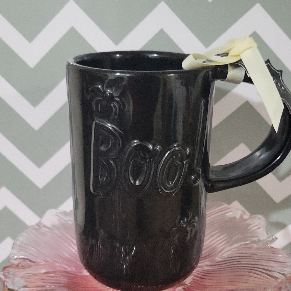 Rae Dunn Black Boo Halloween Mug
